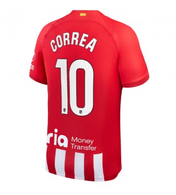 Atletico Madrid Angel Correa #10 Hjemmebanetrøje 2023-24 Kort ærmer